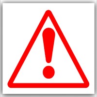 6 x Caution,Warning,Danger Symbol-Red on White,External Self Adhesive Warning Stickers-Bottle Logo-Health and Safety Sign 